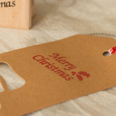 merry-christmas-with-holly-wood-mounted-rubber-craft-stamp|110A|Luck and Luck|2